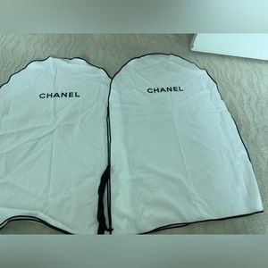 CHANEL White Garment Bags